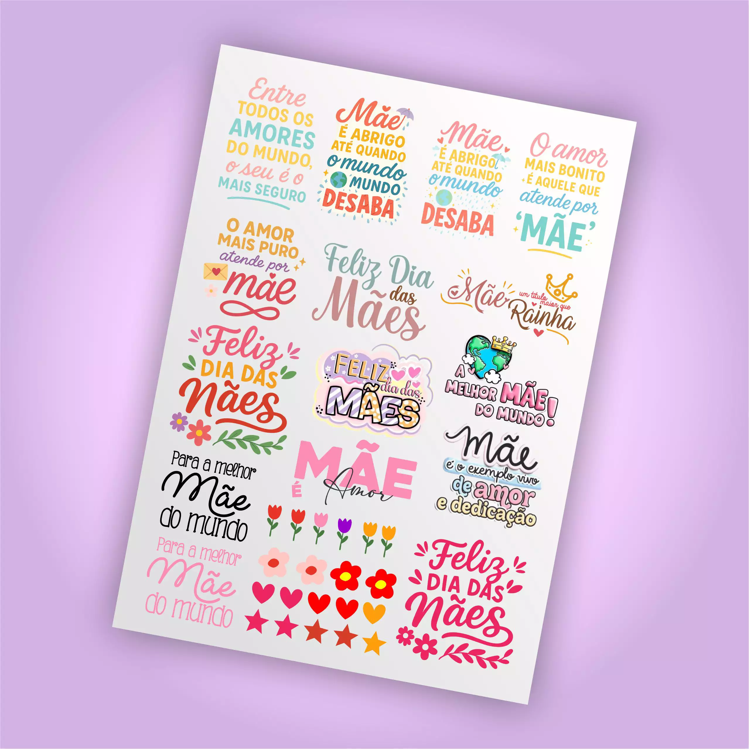 Etiquetas DTF-UV – Cartela A4